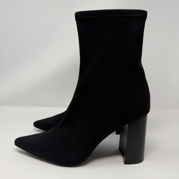 Jeffrey Campbell Siren Bootie Women's 10 Black Neoprene Pointed Toe Heels NWOB - Picture 10 of 16
